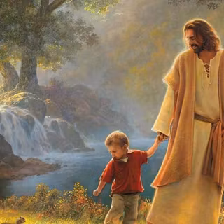 Jesus with people wallpaper