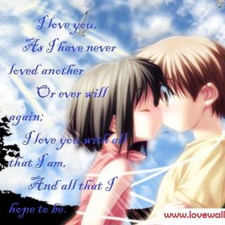 Cute anime boyfriend girlfriend wallpaper