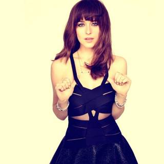 High Resolution Dakota Johnson close up wallpaper