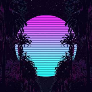 Cool neon retro wallpaper