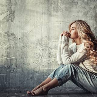 Women with jeans wallpaper