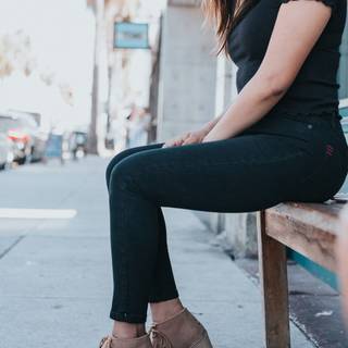 Women with jeans wallpaper