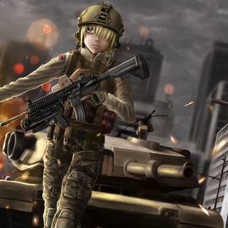 Anime soldiers wallpaper