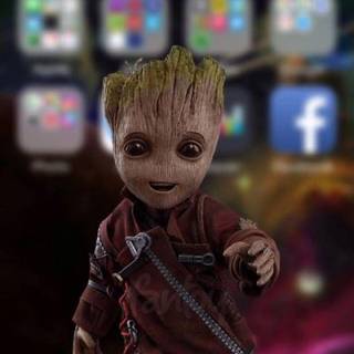 Baby Groot iPhone 11 wallpaper