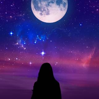 Galaxy girl wallpaper