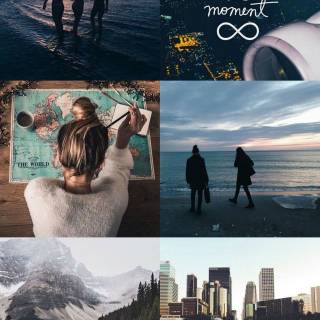 Aesthetic collage landscape tumblr wallpaper