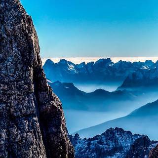 Phone mountain blue wallpaper