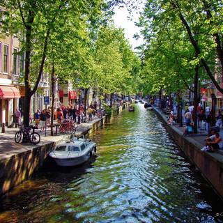 Amsterdam canal summer wallpaper