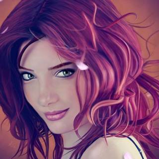 Cute girl art 4k wallpaper