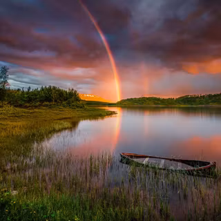 Sunset rainbow wallpaper