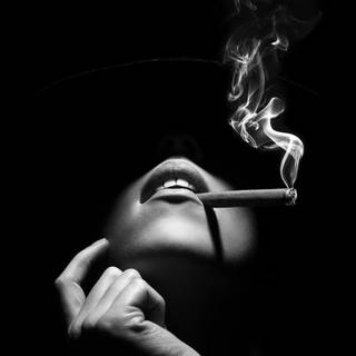 Smoking girl dark wallpaper