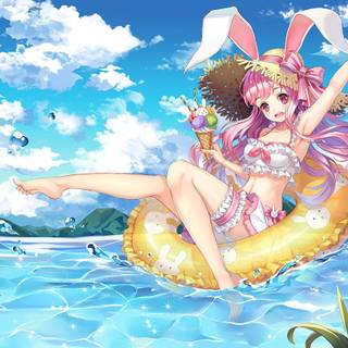 Anime summer girl wallpaper