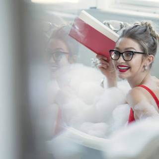 Girls with glasses in summer wallpaper