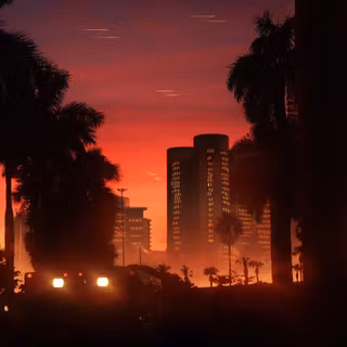 Retrowave palm wallpaper