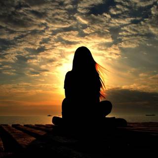 Sunset shadows wallpaper