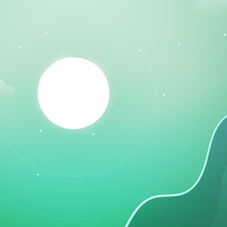 Green moon wallpaper