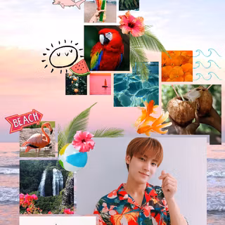 Aesthetic summer collage wallpaper