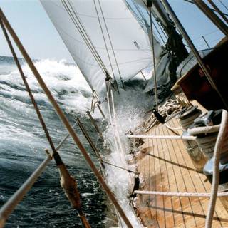 Sailing boat ocean wallpaper