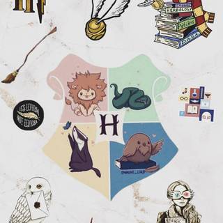 Harry Potter cartoon wallpaper