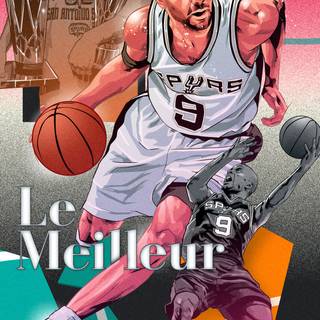Animated basketball players wallpaper