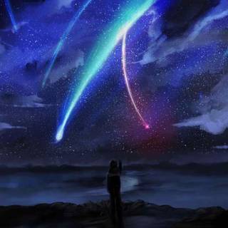 Anime sky dark wallpaper