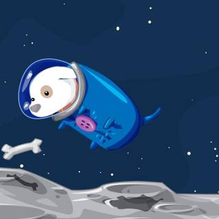 Space dog wallpaper