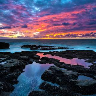 Earth ocean sunset HD wallpaper
