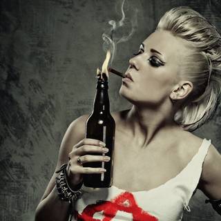 Smoking ladies wallpaper