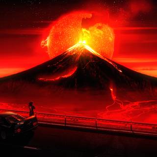 Landscape 4k volcano wallpaper