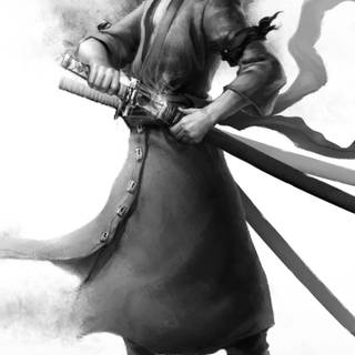 Roronoa Zoro phone black wallpaper