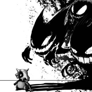 Anime line art light wallpaper