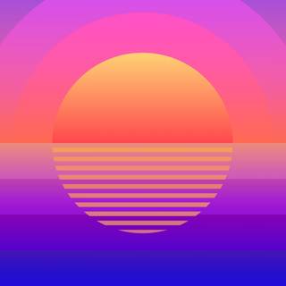 4k Ultra HD retro sun wallpaper