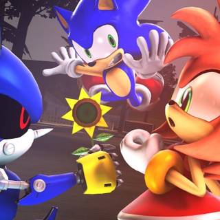 Sonic and Amy wallpaper