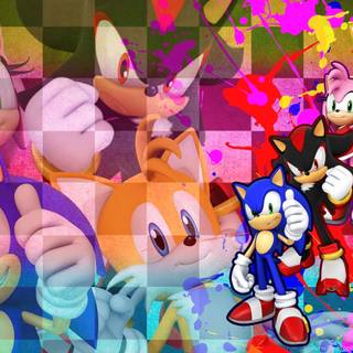 Sonic and Amy wallpaper