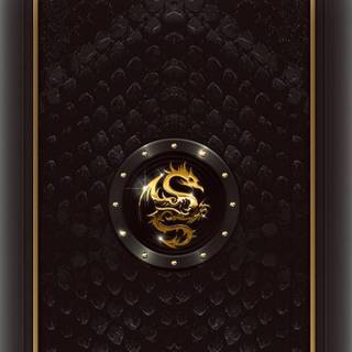 Gold and black dragon wallpaper
