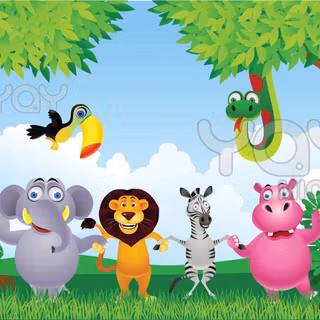 Animals cartoon wallpaper