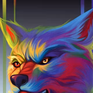 Rainbow wolf wallpaper