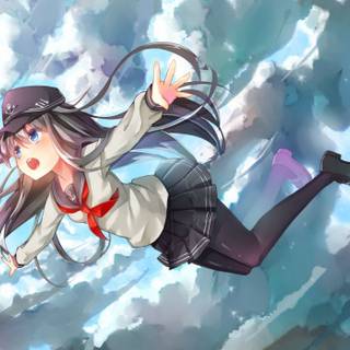 Anime girl light wallpaper