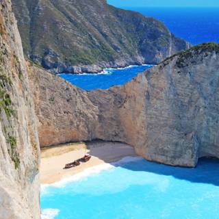 Coastline rocks boat HD wallpaper