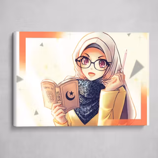 Muslim girl cartoon HD wallpaper