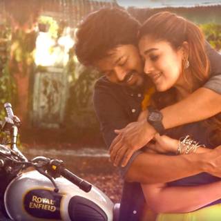 Vijay and Nayanthara wallpaper