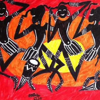 African women paintings wallpaper