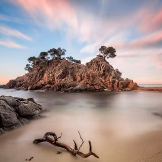 Beach sky clouds rocks HD wallpaper