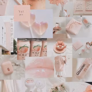 Peach colour aesthetic wallpaper