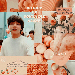 Peach colour aesthetic wallpaper