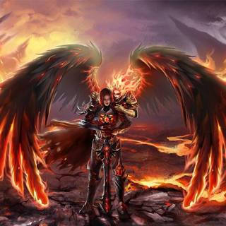 Fire wings wallpaper