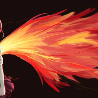 Fire wings wallpaper