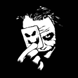 Joker black and white wallpaper
