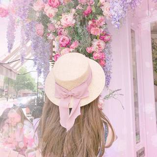 Pink anime girl princess wallpaper