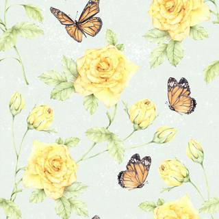 Butterfly and rose wallpaper